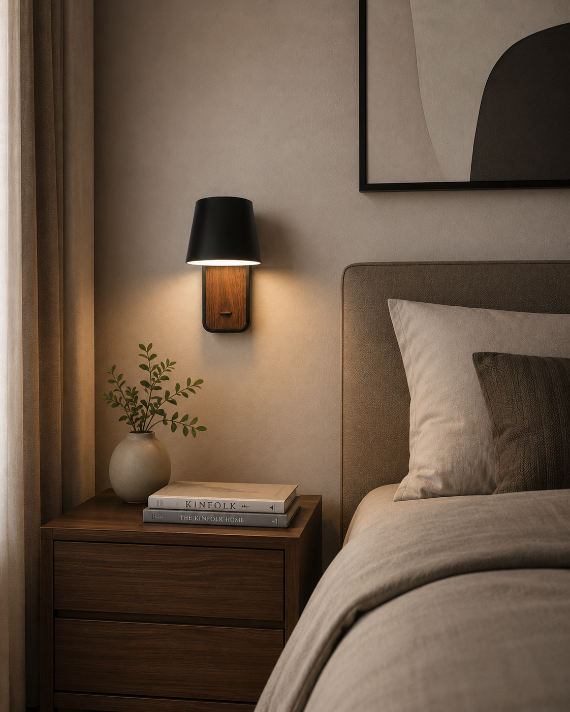 Aura Wall Lamp Noir Wood