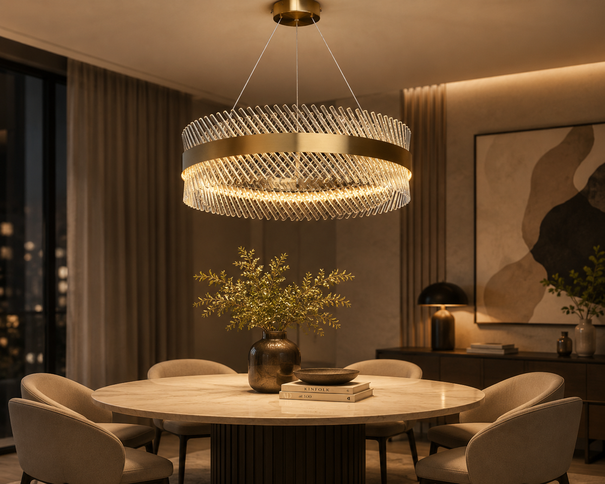 MIRAYA CHANDELIER GLD