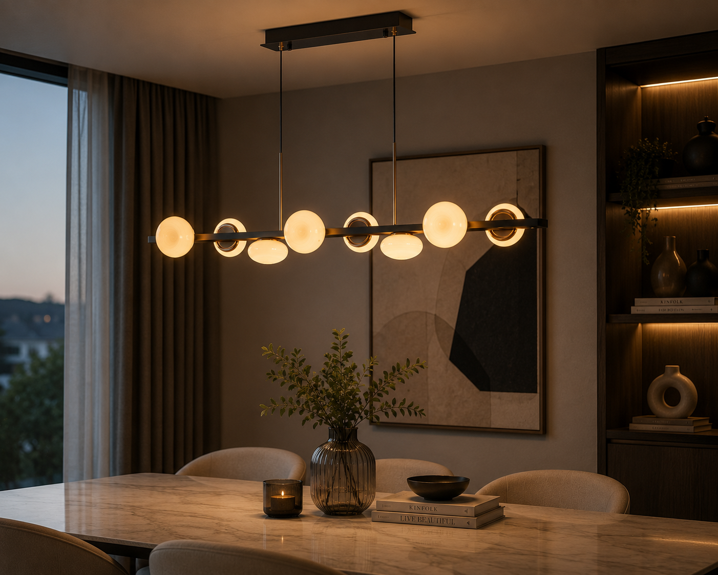 Orbit Linear Chandelier