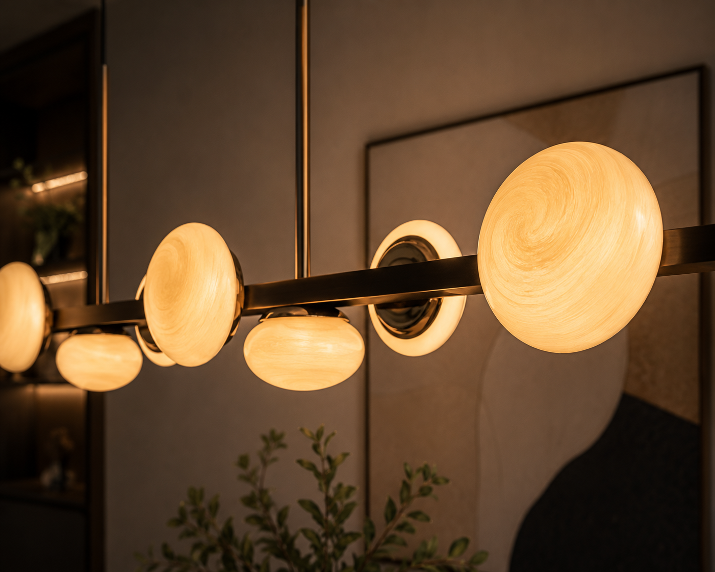 Orbit Linear Chandelier