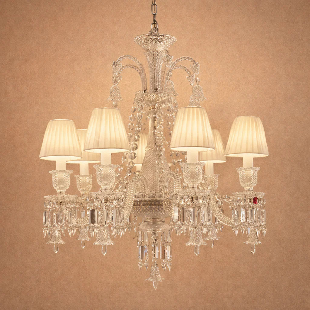 ROYAL CREST 6LS CHANDELIER CRM