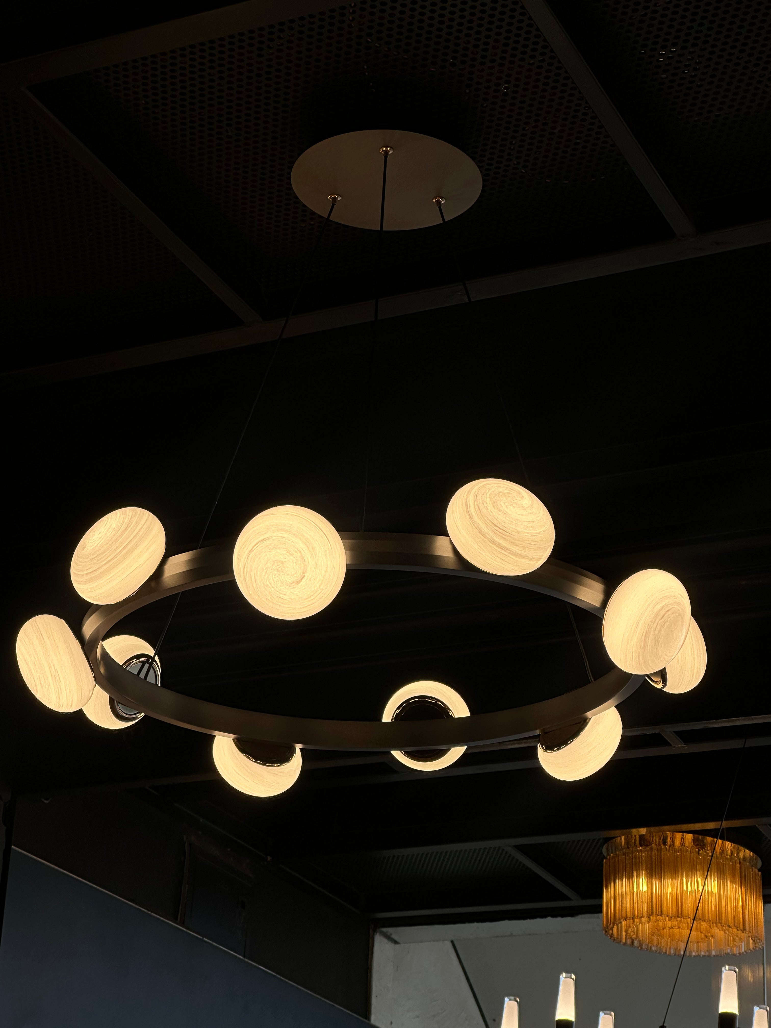ORBIT CHANDELIER 10LS CARBON BLACK