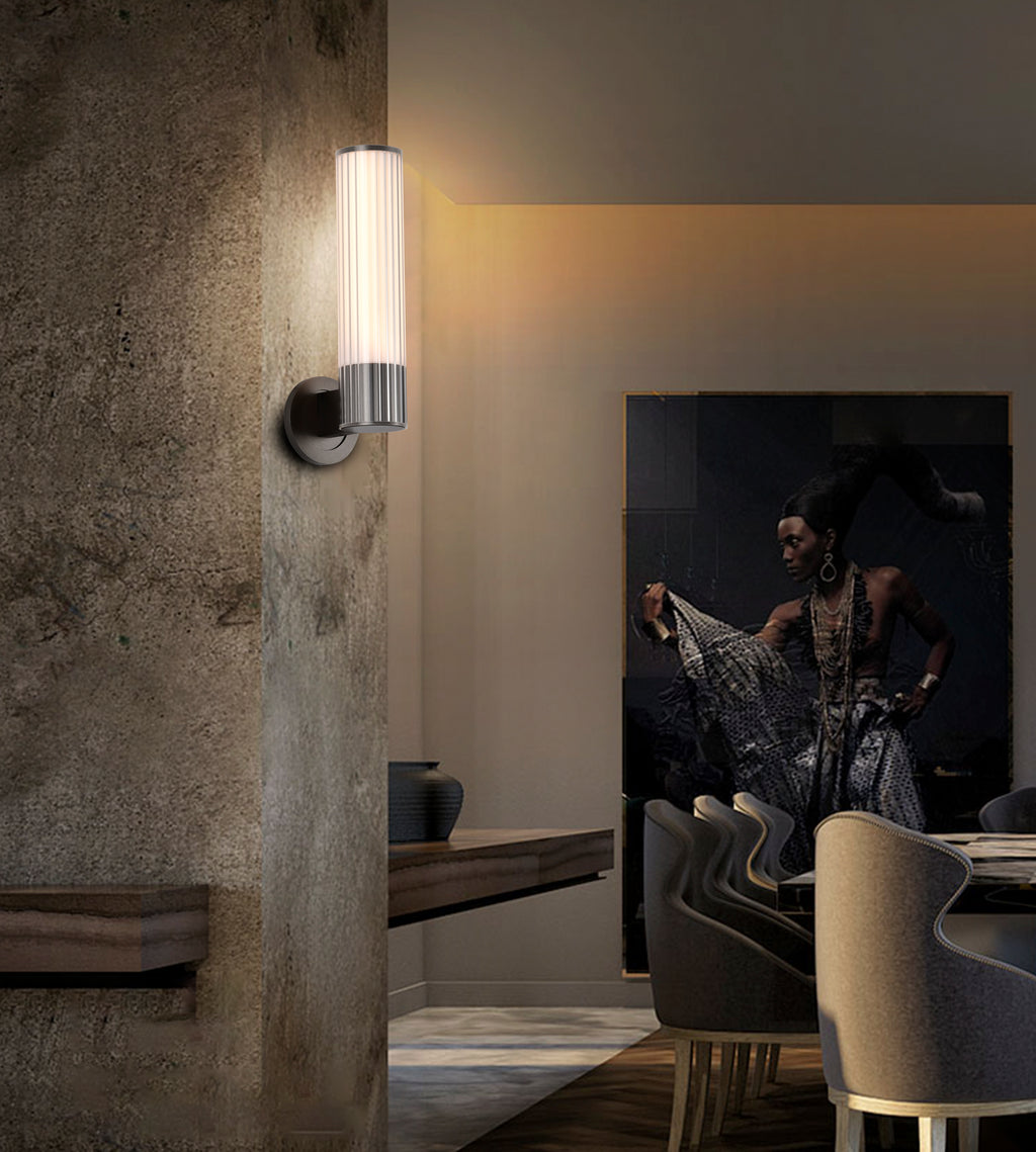 FLUTE WALL LAMP METALLIC