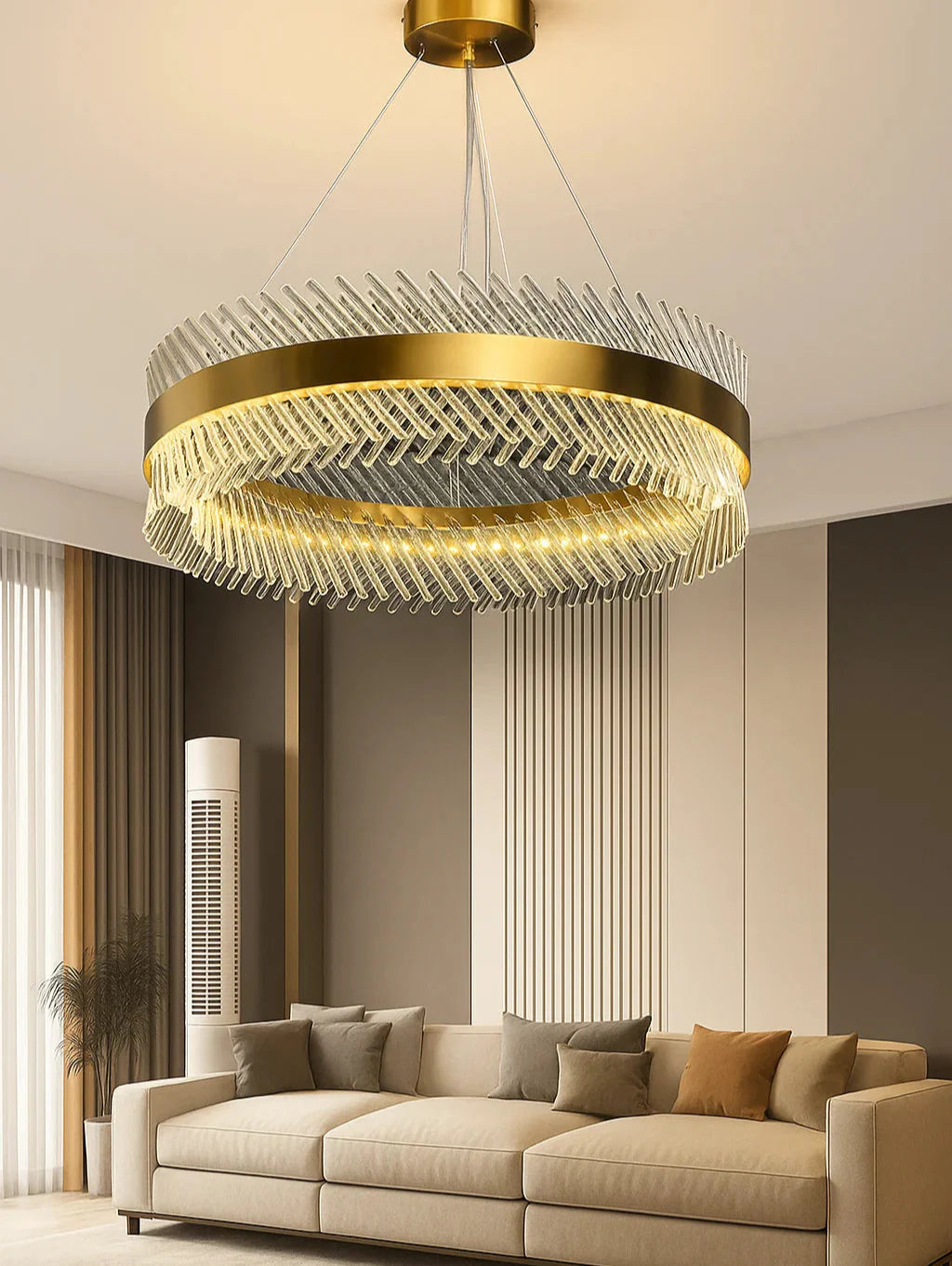 MIRAYA CHANDELIER GLD