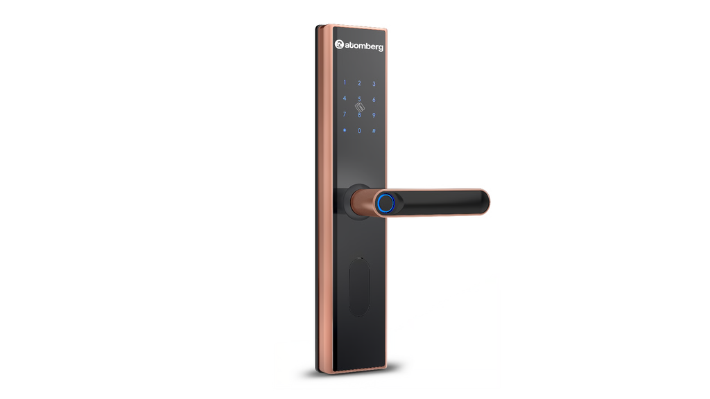 Atomberg SL 1 Smart Door Lock | Rose Gold | 6-Way Unlocking