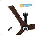 Atomberg Aris Starlight 1200mm BLDC Ceiling Fan | IoT & Remote Control | LED Underlight | 3 Colour Options | Dark Teakwood