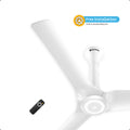 Atomberg Aris Starlight 1200mm BLDC Ceiling Fan | IoT & Remote Control | LED Underlight | 3 Colour Options | Marble White