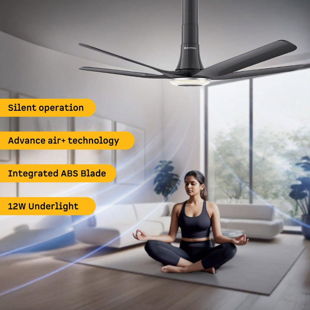 Atomberg Emperion Magna Smart 1280mm BLDC Ceiling Fan | Newly Launched | Remote Operated | BEE 5 Star Rated | Lava Grey (Gloss Metallic)